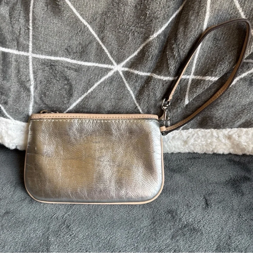 Coach Metallic Silver and Tan Tote Set - Picture 12 of 13